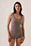 X Ece Mink Modal Fabric Strappy Shorts Pajama Set Ribbed Pj3 - 6