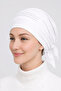Double Silicone Non-Slip and Hijab Non-Slip Fixer Hijab Cap White - 3