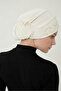 Buttoned Cream Ready-To-Wear Turban Hijab Bonnet Suitable for Medical Use - 6