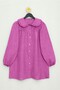 Baby Collar Buttoned Tunic - Pink - 5