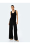 Textured High-Waist Wide-Leg Pants