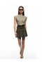 Cotton Drape Detailed Crew Neck Sleeveless T-Shirt