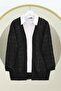 Openwork Patterned Spring Cardigan -Black - 3