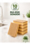 10 Pieces Fiber Flat Dish Sponge – Durable Pinterest Kitchen Cleaning Sponge Set with Special Texture - 3