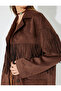 Suede Look Tassel Detailed Jacket - 5