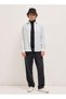 Men's White with Green Stripes Slim Fit Casual Shirt for Every Occasion - 4