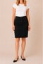 High Waist Denim Skirt for Women – Midi Length Denim Skirt with Back Slit, Casual & Office Stylish - 6