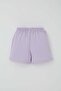 Girl's Shorts Skirt with Bow Accessories and Ruffles, Ages 6-10, Light Lilac - 5