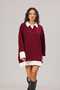 Shirt-Like V-Neck Dress - 3