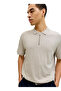 Cream Men's Loose Fit Sweater 12288260 Jjeemil Knit Zip Polo Sn - 3