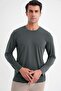 Slim Fit Cotton Fabric Long Sleeve Green T-Shirt Ts 917 - 3