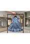 Girl's Gingham Patterned Woven Dress - 7