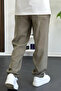 Men's Elastic Waist Modal Fabric Comfortable Cut Trousers Green Edw396 - 3