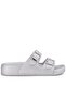 Pienn Silver Glitter Buckle Girls' Summer Slippers - 3