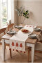 100% Cotton Linen Bohemian Punch Embroidered Table Runner – 40X 130 Elegant and Natural Tablecloth - 4