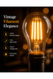 LED Filament Bulb 7W E27 A60 Dimmable Warm White Clear Glass 2700K - 3