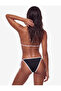 Matte Fabric Regular Waist Drawstring Bikini Bottom - 3