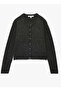 Long Sleeve Buttoned Crew Neck Sweater Cardigan - 3