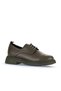 Khaki Leather Women's Classic Shoes 01Wz4006 - 2