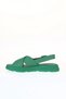 Green Dark Leather Women's Sandals 01Wy9403 - 4