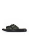 Khaki Printed Leather Men's Flat Slippers 25Mt2232 - 3