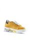 Yellow Black Leather Women's Sports Shoes 01Wt4700 - 3