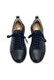 Women's Navy Blue Leather Sports Shoes - 6