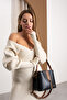 Sn 1438 Women's Shoulder Bag Handbag Arm Bag Daily Black-Tan - 6