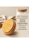 Wooden Vacuum Lid Glass Storage Jar Set 1400 ml 800 ml 500 ml - 5
