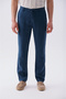 Men's Indigo Straight Fit Linen Trousers - 3