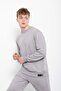 Men's Regular Basic Plain Sweatshirt Light Gray - 5