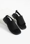 Premium Women's Black Suede Flexible Back Strap Non-Slip Lightweight Sole Daily Comfort Sandals - 7