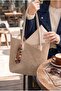Flora Charmlı Makeup Set of Bag Women Shoulder Bag Mink