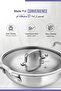 32cm 7L Triply Stainless Steel Stir-Fry Pan Lid Deep Fry Pan Induction Gas - 4