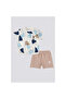 U.S. Polo Assn Licensed Triangle Cream Baby Boy Set USB1920-B Sand