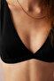 Black Basic Deep V-Neck Bikini Top - 3