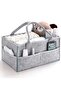 Foldable Diaper Caddy Organizer, Baby Storage Bag with Multiple Compartments - 7