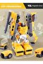 21-Piece Assembly Toys, 6-in-1 Take Apart Cars, Transform Into Robot, Construction Vehicle Playset F - 6