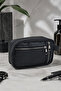 Men's Black Large Size Portfolio & Clutch & Shaving Handbag - 2