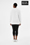 Women's Large Size m Printed Crew Neck Slim Sweatshirt Spr26Bswk956-13 - 3