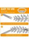 4-Piece Curtain Tie Metal Clips, Adjustable Spring Rope Drapery Holdbacks Silver - 5