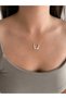 Zircon Stone Necklace Gold Steel Women's |   Special Series Minimal Stylish Necklace
