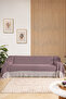 Claret Red Cotton Arm Covered 310 Cm Seat Sofa Sofa Bed Cover Front Fringed Non-Slip Design (2 PCS) - 2