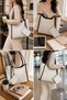 Original Large Volume Mini Wallet Luxury Soft Leather Double Handle Shopper Tote for University Office Daily Use Stylish Special Design Oversized Hand and Shoulder Bag with Double Handle Inner Pocket - 30X40X10 cm - 5