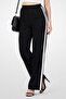 Women Regular Fit Solid Straight Pants, Black