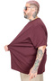 Mode XL Large Size Unisex Tshirt Crew Neck Basic 20031 Plum - 3