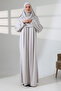 One Piece Practical Hijab Robe Prayer Dress 8015 Stone Color - 6