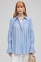 Women's Oversized Ruched Low-Shoulder Textured Shirt - Cuff Detail