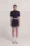 Slit Pocketed Mini Brandi Shorts Skirt Black - 6