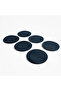 10 cm Diameter Black Leather Coasters Set of 6 – Decorative Table Protector - 4